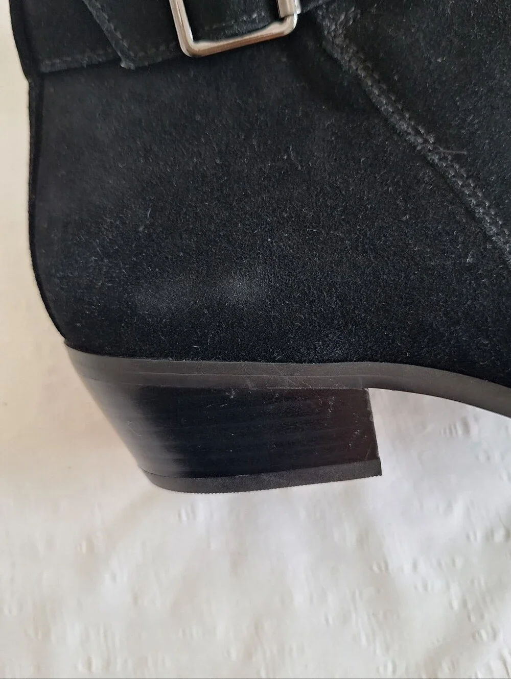 NWTO Blomdo Water Proof Nordstrom Black Suede Ankle Booties with Side Zip Detail
